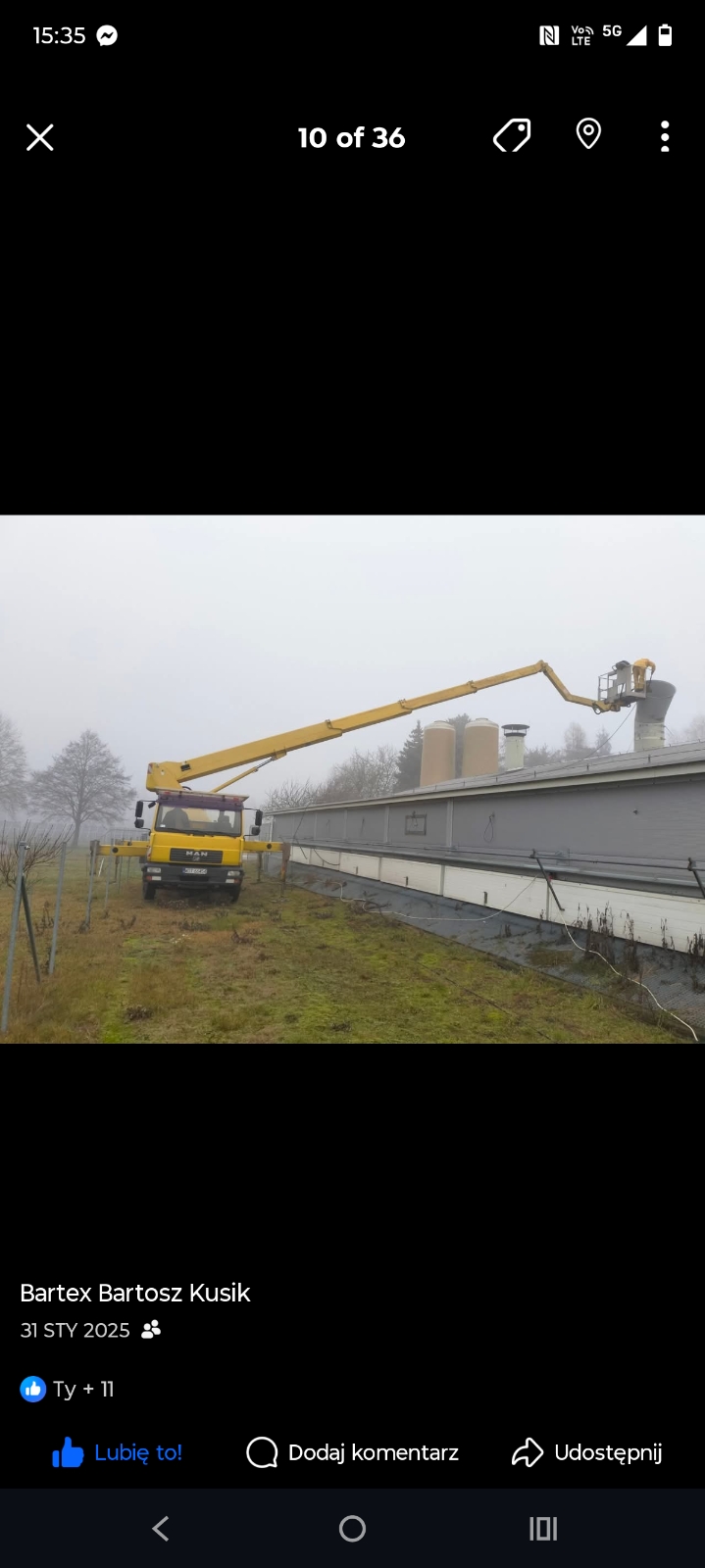 Realizacja prac wysokościowych podnośnikiem koszowym – Wielkopolska